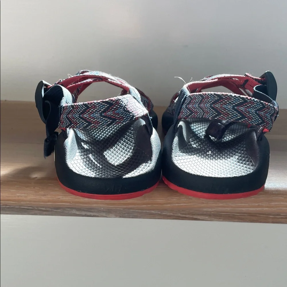 Chaco Black and Orange and Blue Strappy Sandals - Picture 8 of 8